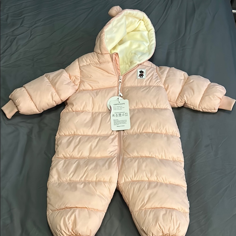 Brand new w/tags Cozy Pink Infant Snowsuit